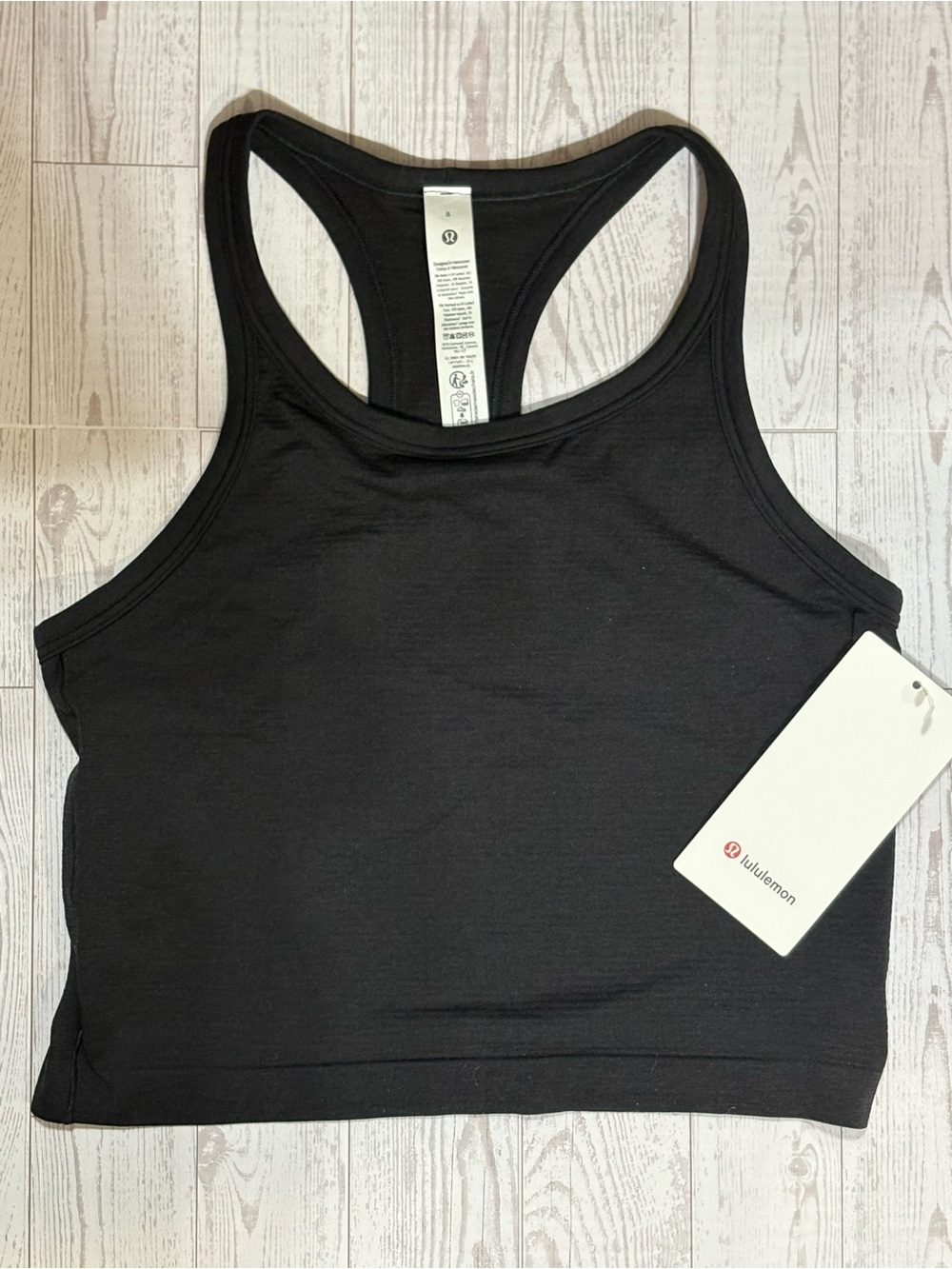Lululemon Swiftly Tech Black Racerback Crop Tank